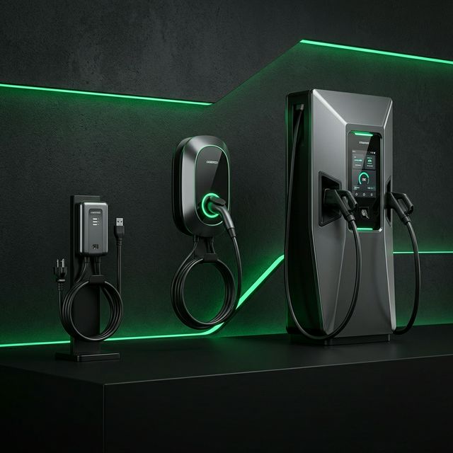 Three types of EV chargers